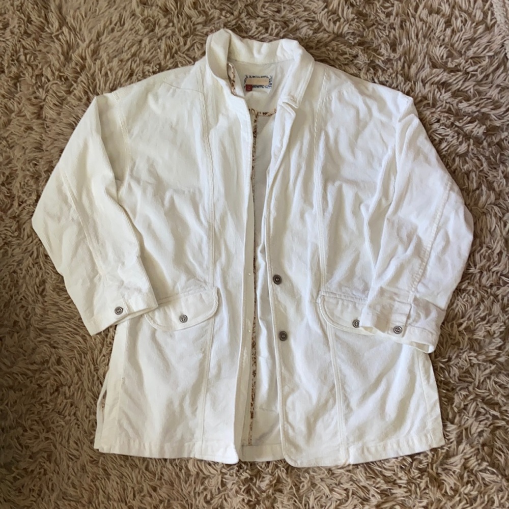 Anthropologie white jacket